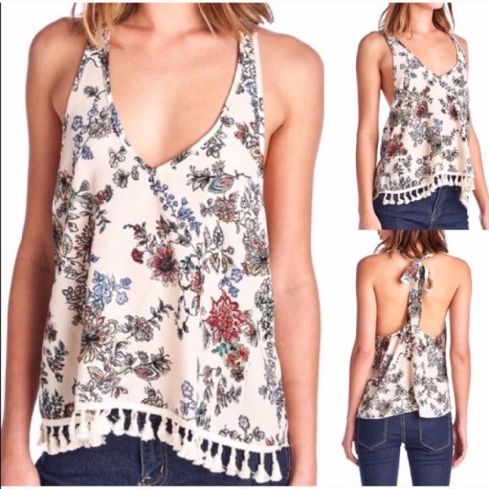 Floral halter top